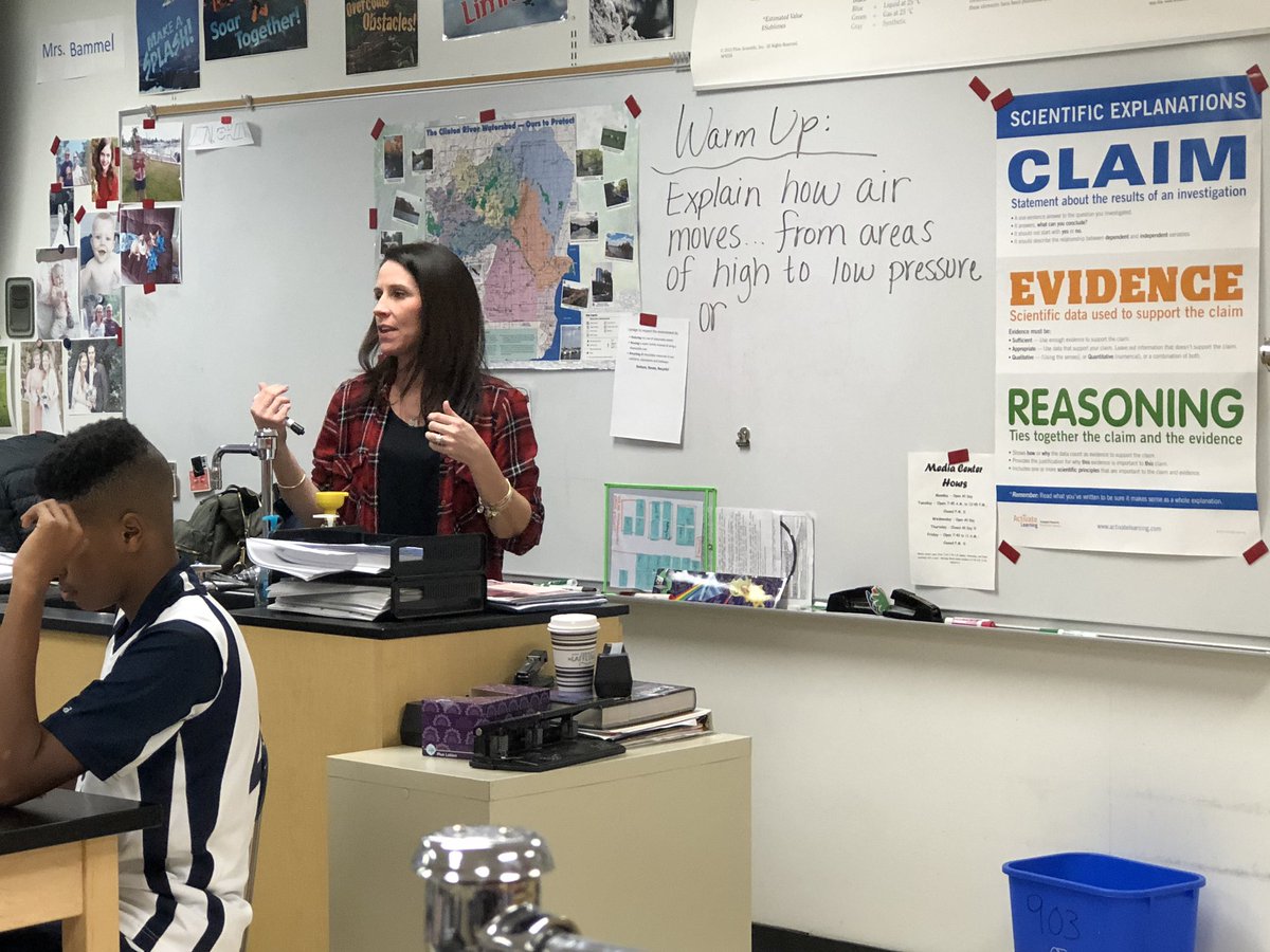 charlestull's tweet photo. @SDziwanowski 8th grade Science Ss explaining how air moves from areas of high to low pressure or low to high pressure. What evidence do you have to explain your theory or idea 💡 what connections can you make? #RebelScience #ScienceSTRONG #discourse https://t.co/Y6wUXBrCxv