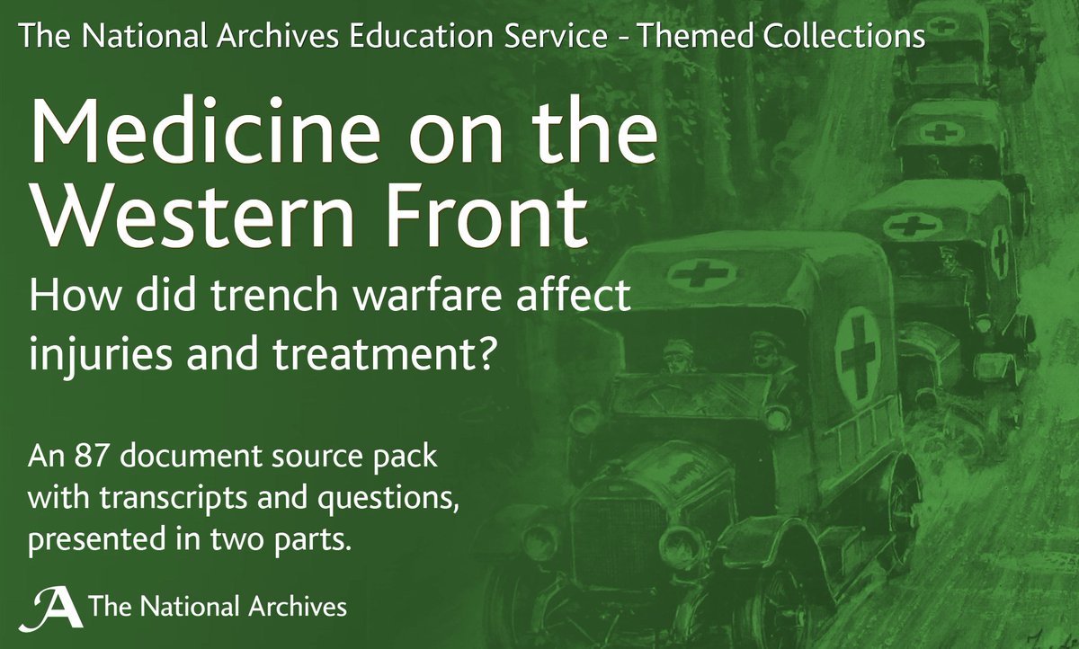 Our #MedicineontheWesternFront themed collections are now live! Over 80 documents for #GCSE and #ALevel study. Take a look: bit.ly/MedicineWester… bit.ly/MedicineWester… 
#history #historyteacher #ww1 #medicinethroughtime #edutwitter #historychatuk #historychat