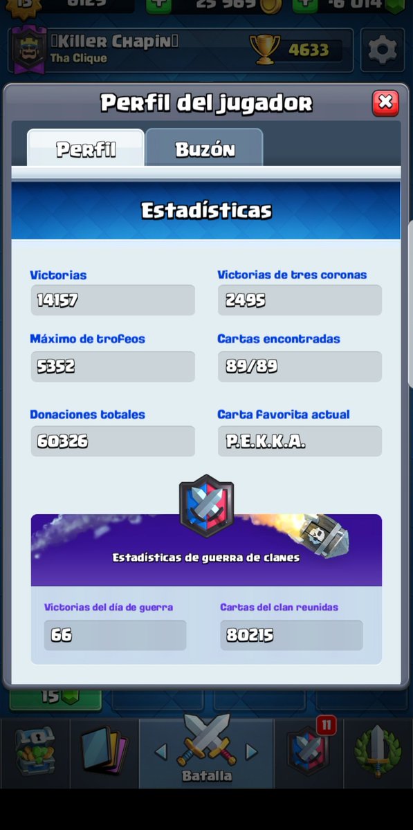 Venta  Cuenta de CR
✅Todas las cartas
✅ Récord de 5.2K🏆
✅ 4️⃣ Packs de Emojis!👀
✅15 Victorias en desafio
✅ varias CARTAS MAX(8)😋
✅CAMBIO DE NOMBRE no disponible 
💸INTERESADOS AL MD pago por Paypal!! @DarkfightGT_