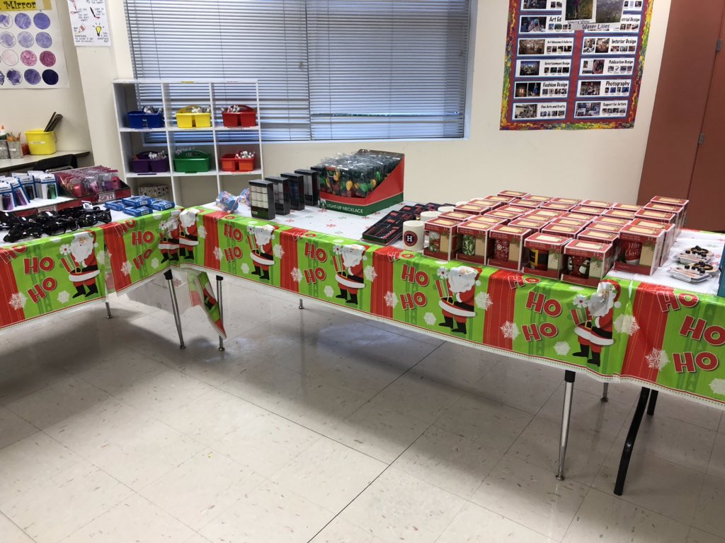 HeritageElemen1's tweet photo. Our PTO Holiday Store is open for business! All items are less than $10. Come buy a few items and support our school! #DestinationAchievement @hphyder https://t.co/qcbqTiZh3K