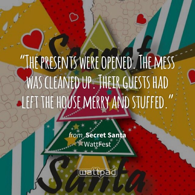 alicia_britton's tweet photo. Santa gives his first story-gift, only on #Wattpad. Who’s on your “nice” list this year? Would they enjoy the gift of words? “Secret Santa” is the thought that truly does count! #Quote https://t.co/YFm24UXKDS https://t.co/UrG5FA7jgk