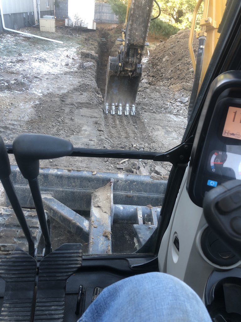 Dig a trench they said... it would be fun they said... the frost thinks differently..