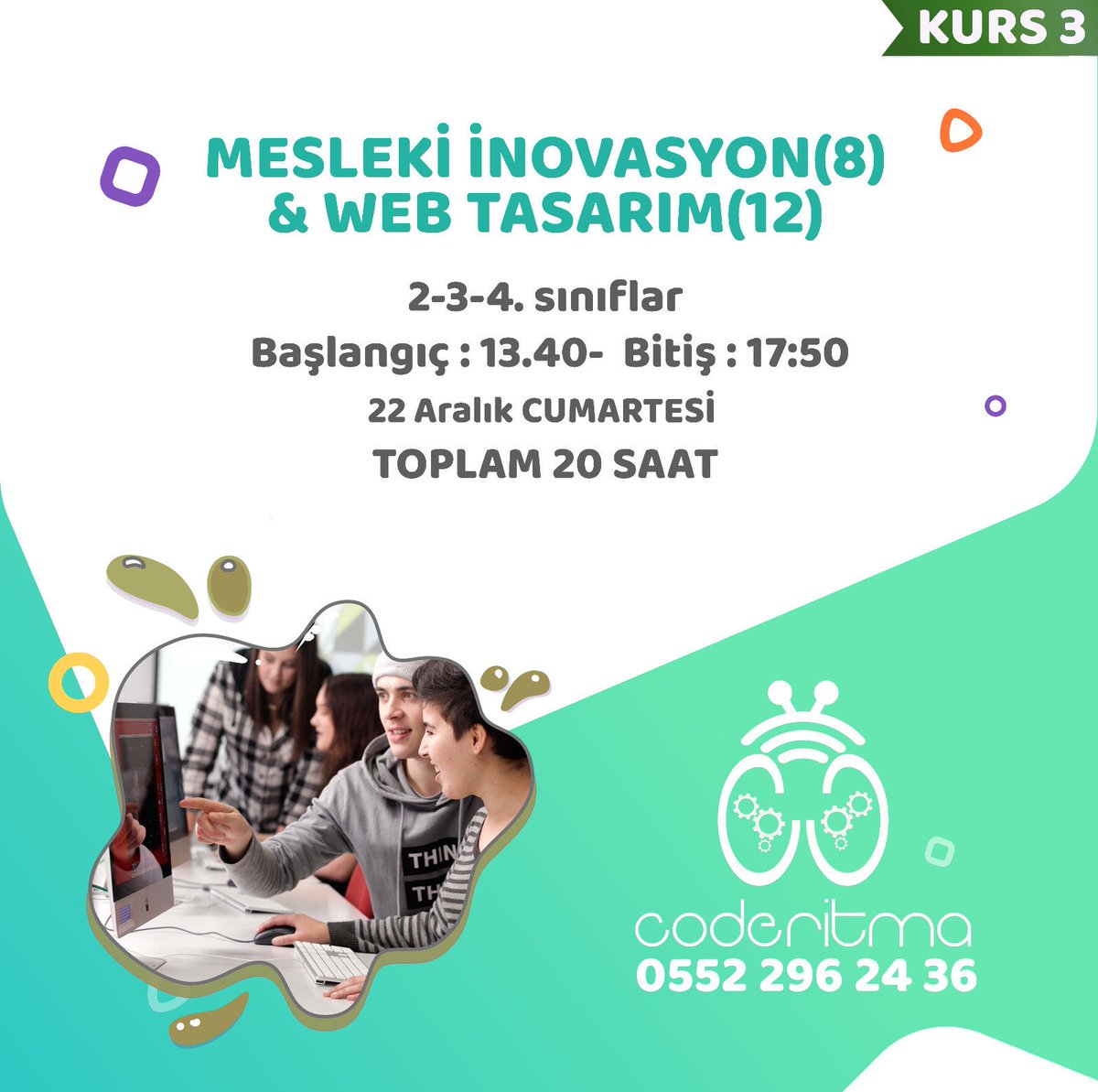 coderitma's tweet photo. Şanlıurfa'nin En Kapsamlı Bilişim Kış Okulu Alaninda Uzman 5 Eğitmeniyle 22 Aralikta Başlıyor. Ön Kayit İçin Tıklayin.Bilgi İçin :0552 296 24 36 https://t.co/Sm7FUz4Ou4