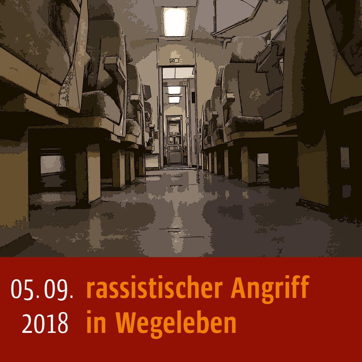 Rassistischer Angriff (#Wegeleben): Schüler (15) spricht in Bahn arabisch,Unbekannter beleidigt ihn rassistisch, schlägt ihm Flasche auf Kopf&amp;würgt ihn. Polizei unterzieht Opfer Drogen- &amp; Alkoholtest, bevor er ins Krankenhaus kann.
facebook.com/MobileOpferber…

#Kaltland #rechteGewalt