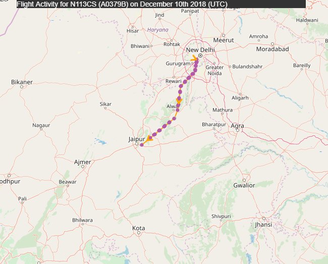 Stephen Schwarzman's (CEO of The Blackstone Group) N113CS 12/10/18 New Delhi-Heading SW, airborneRus Spec Flight Det's RA-96014 12/10/18 New Delhi-Heading NW, airborneBoth planes flew to New Delhi on 12/8/18. Schwarzman is a former member of RDIF's international advisory board.