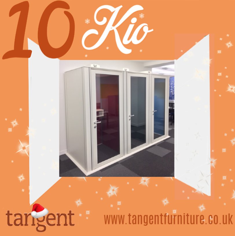 DAY 10 #Christmas Countdown is #KIO 
An acoustic phone booth designed for making calls in a loud environment improving concentration and #productivity 👏
Visit tangentfurniture.co.uk or call  0800 389 3112 to find out more about our products!