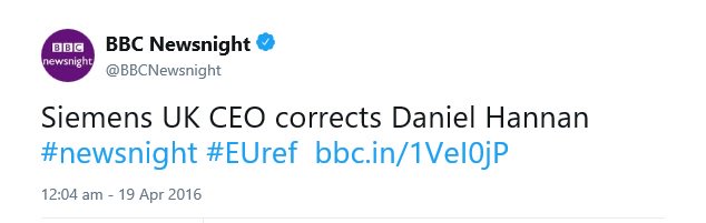 Entered into evidence was clear proof that Dan Hannan had to have the difference between a free trade agreement and the Single Market explained to him on national television.