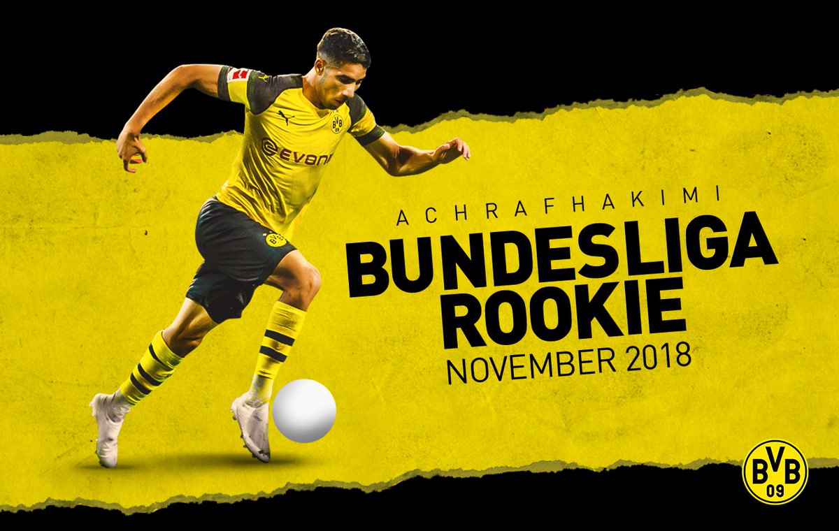 Another one! Achraf Hakimi is the November 2018 #BLRookie Winner! 

His second of the season so far! 🤩