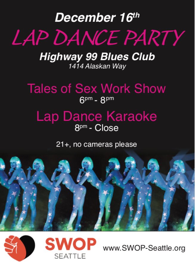 SWRIGHTS2020's tweet photo. Join us for Whorestory: a storytelling event and Lapdance karaoke party! December 16 @ Highway 99 Blues Club! #fundraiser #sexwork https://t.co/G0uUv1KUry