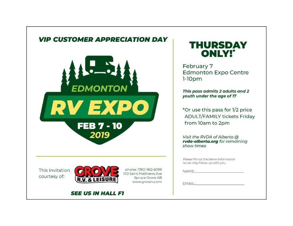rvedmonton's tweet photo. Planning on attending the @rvdaofab RV Expo in February? WANT TO GET IN FOR FREE? PRINT IT. THANK US LATER.👇🏻 #RVSHOW #YEG https://t.co/FMTzUjFGSB