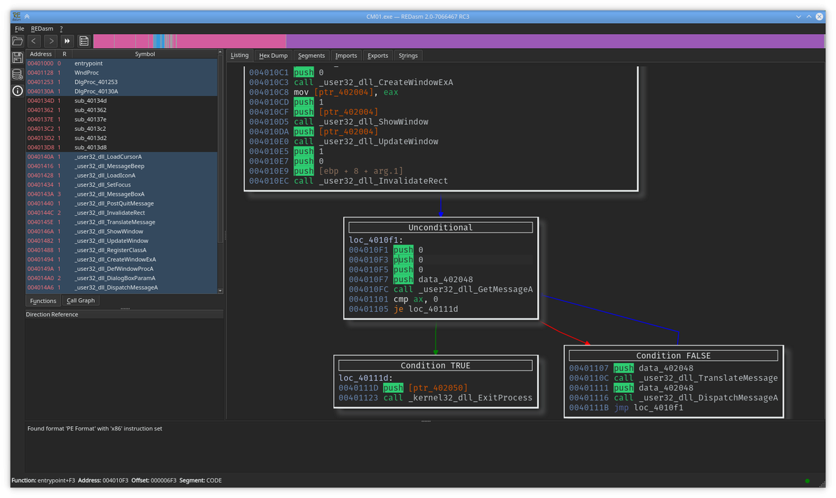 dax89's tweet image. #redasm #disassembler 2.0 RC3 released for #windows and #linux.
New UI, Database and Signature support, performance improvements and lots of fixes! 💪💪💪
🔽github.com/REDasmOrg/REDa…
#cplusplus #qt5 #binaryanalysis #reverseengineering #x86 #arm #mips #dalvik #opensource
