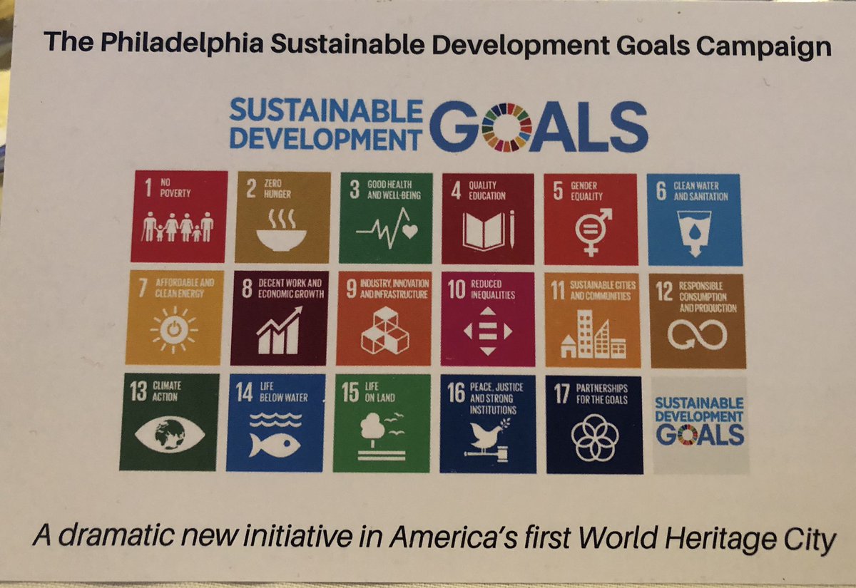HomaTav's tweet photo. Love that .@GlobalPhila is strengthening #Philadelphia’s commitment to #SDGs. Everyone has a role to play in #SustainableDevelopmentGoals. #Globys2018 https://t.co/64EOsnBArR