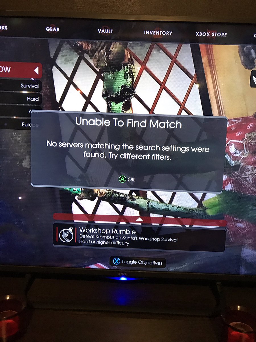 MichaelBEdmonds's tweet photo. @KillingFloor Hi guys, not sure if it is just me but I keep getting this (see image) every time I try to find a match, I have tried multiple search settings but to no prevail 🤔. Could this be another issue you may, or may not be aware of? #KillingFloor2 https://t.co/1iZEDmaHt4