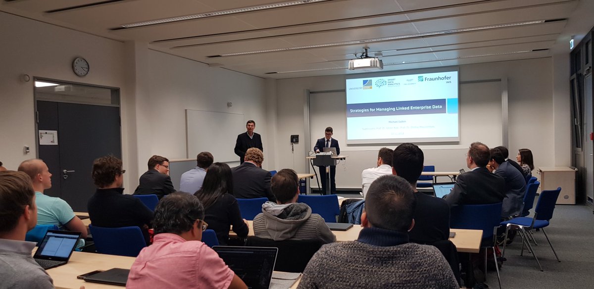 Fraunhofer IAIS - Enterprise Information Systems (@eis_bonn) on Twitter photo Our second Viva talk today:
Congrats to our colleague Michael Galkin for completing his PhD successfully. We wish him all the best in his future career.
<a href="/SoerenAuer/">@soeren_auer@mstdn.social</a> <a href="/SDA_Research/">SDA Research</a> Our second Viva talk today:
Congrats to our colleague Michael Galkin for completing his PhD successfully. We wish him all the best in his future career.
<a href="/SoerenAuer/">@soeren_auer@mstdn.social</a> <a href="/SDA_Research/">SDA Research</a>