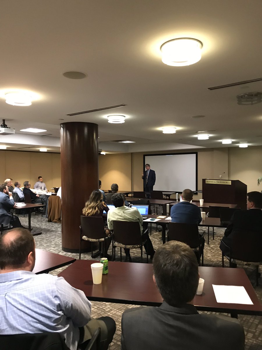 JohnMelBud's tweet photo. Professor Jay Tidmarsh of @NotreDameLaw presenting #HesburghLecture for @NDClubINDY @NDAlumni 🍀🍀🍀 https://t.co/z6hsnadUwf