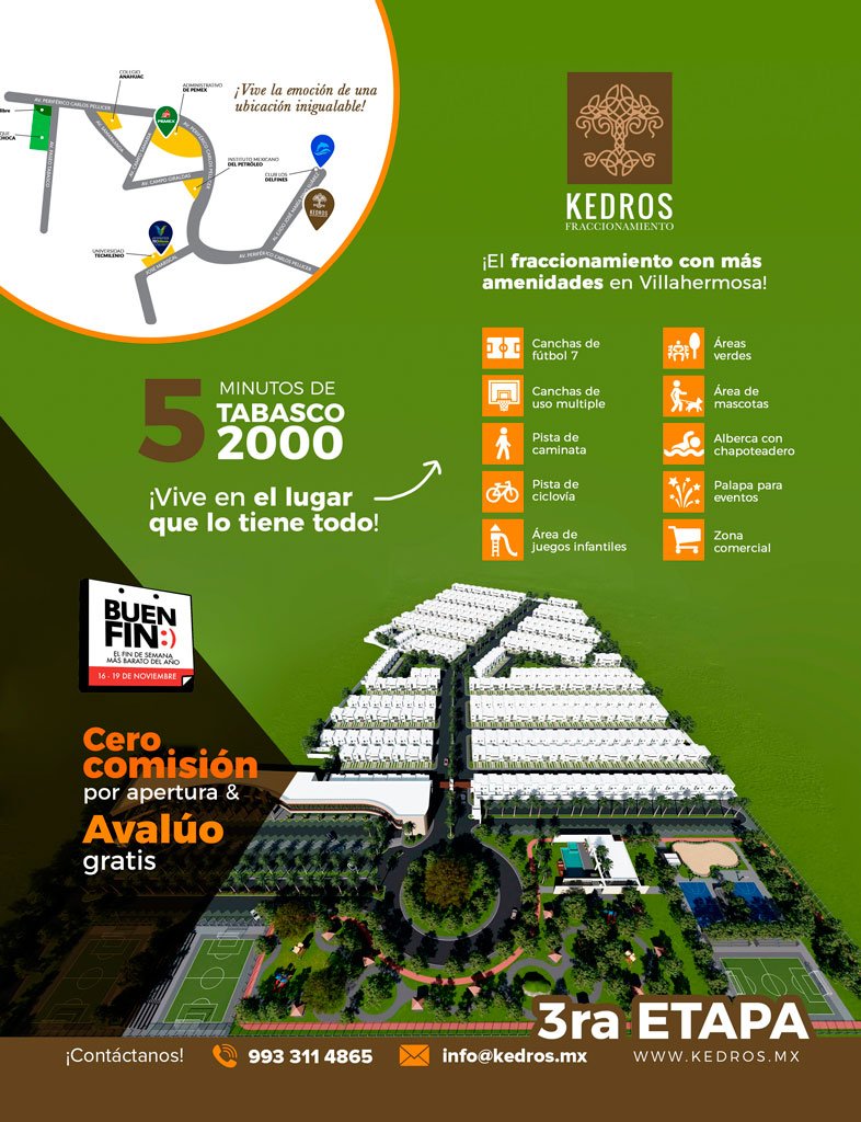 Comproyvendoen's tweet photo. KEDROS
El fraccionamiento con más amenidades en Villahermosa, a 5 minutos de Tabasco 2000, 3era etapa.
☎️📞9933114865 
https://t.co/HWI0SySIxk https://t.co/BSMPZXIgJN