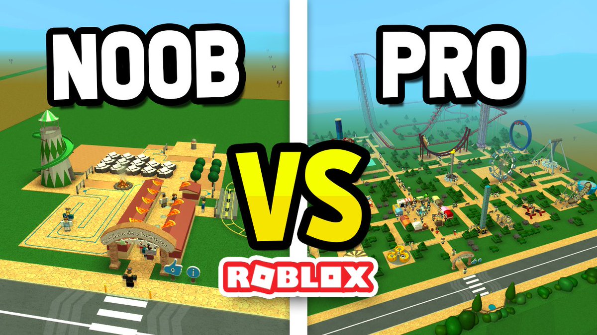 Seniac On Twitter Roblox Noob Vs Pro In Theme Park Tycoon - on noob the pro roblox
