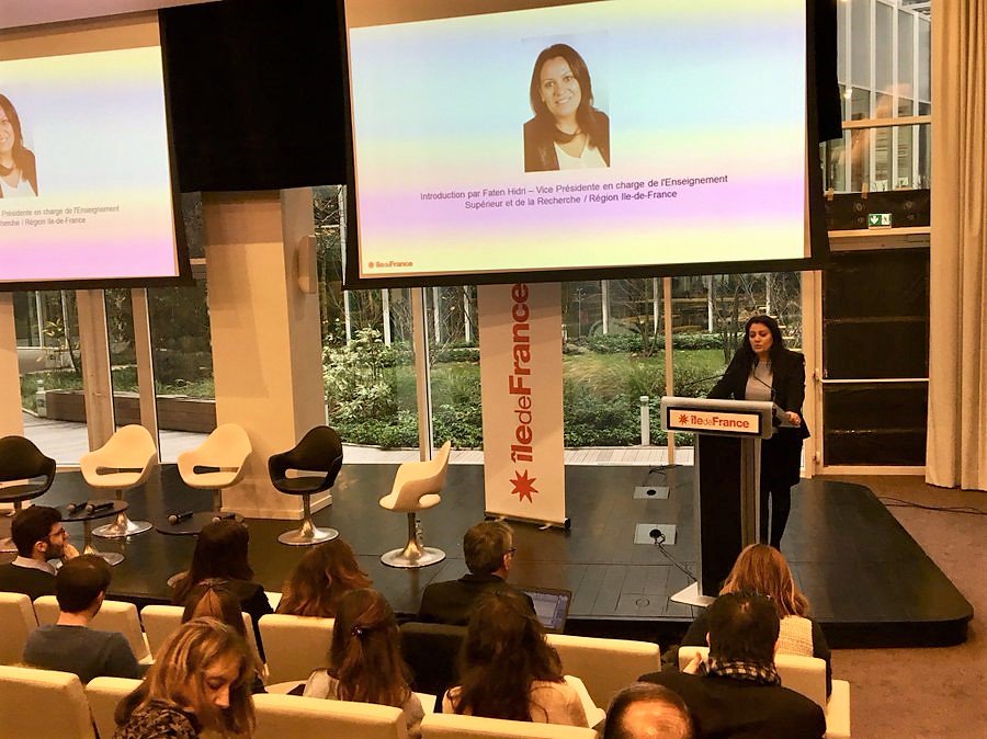 cnje's tweet photo. Ouverture des Assises Régionales de l'Entrepreneuriat @fatenhidri, Vice-Présidente de la Région @iledefrance.
Entre tables rondes et témoignages de porteurs de projets, cet événement a réuni les acteurs franciliens de l'écosystème.
#AssisesEEIDF #WeAreJE #JuniorEntreprises https://t.co/Qfv263r7S0