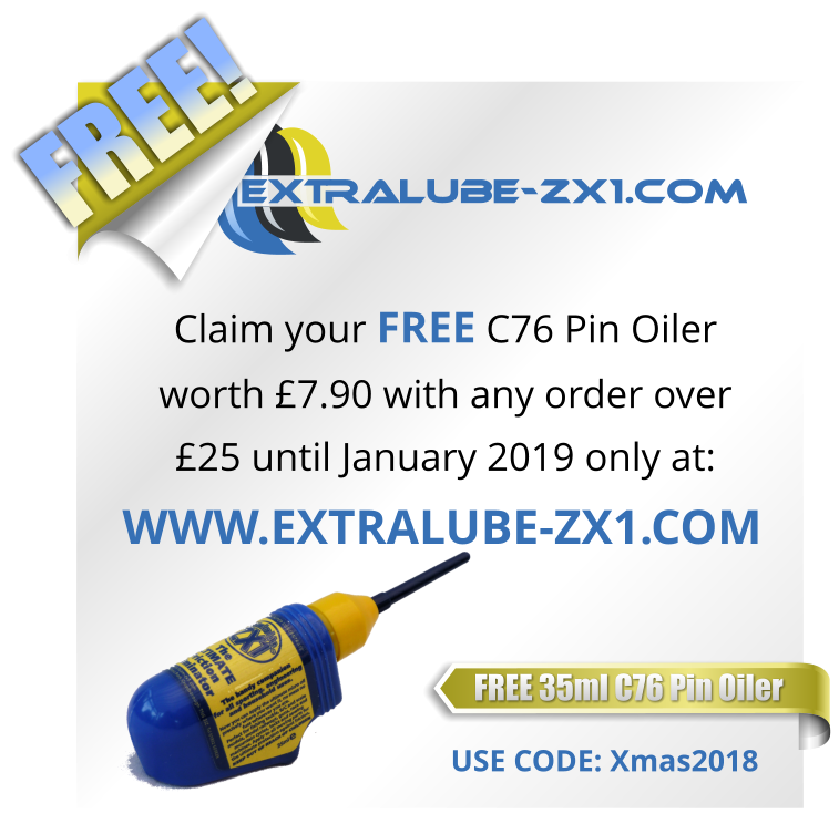 ExtralubeZX1's tweet photo. Christmas 2018 Promo

#extralubezx1 #frictioneliminator #teamzx1 #C76 #c60 #zx1 #microoil #cars #bikes #BSB #WSBK #motorcycles #yachts #scooters https://t.co/VwzNkcC5G8