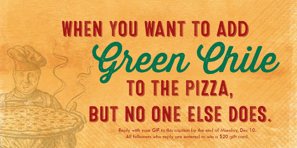 DionsPizza's tweet photo. 🍕🎁Introducing...Monday GIFts🍕🎁

Mondays are hard, but pizza and laughter make them better.

Each Monday, you have the chance to WIN a $20 Dion's GIFt card. We share the caption, you share the GIF to match. https://t.co/cDpKy6Jc8b