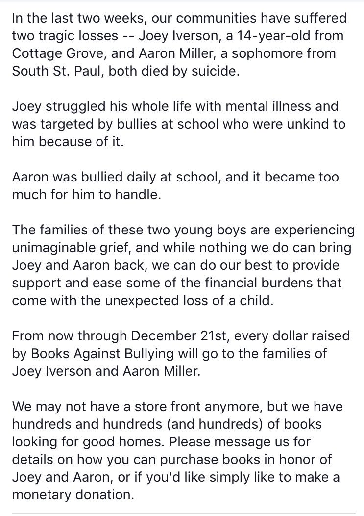 Please contact us here or on our Facebook page for information on how you can help. #suicide #antibullying #MentalHealthAwareness