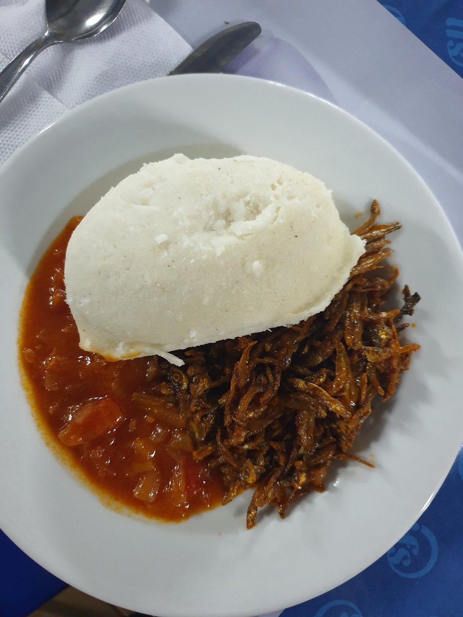simbagaraba's tweet photo. And then I arrive in DRC to build a mine in the middle of nowhere and they serve me Ndakala and Bukari #sadza& #matemba #bliss https://t.co/ULEzlxAwGX