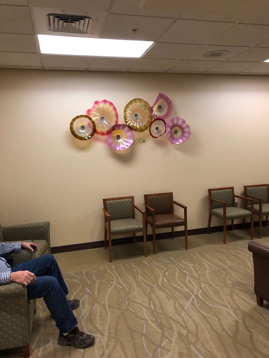 rubysioux97's tweet photo. Here for a second mammogram and trying not to freak out.  The wall art distracted me.  Is it supposed to look like scary breasts??? ⁦@TheBloggess⁩ https://t.co/GIoxQ3GyNk