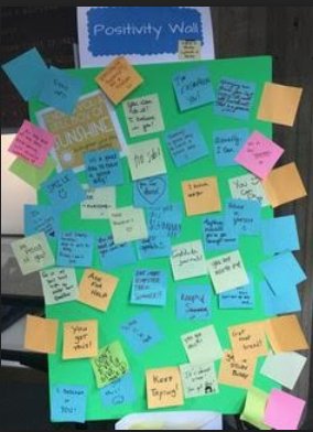 AskWolfgram's tweet image. Make sure to take a moment and breathe. Finals can be stressful, but you can do this! Stop by our &quot;Positivity board&quot;  
#WolfgramLibrary #thinkpositivethoughts