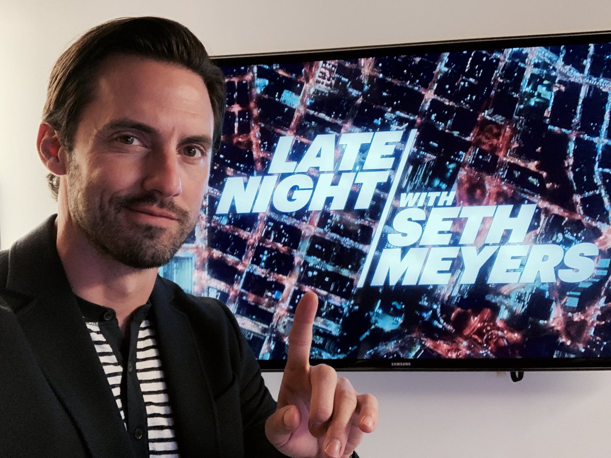 With my pal <a href="/sethmeyers/">Seth Meyers</a> tonight  talkin <a href="/JLo/">jlo</a> + our new movie #SecondAct. MV