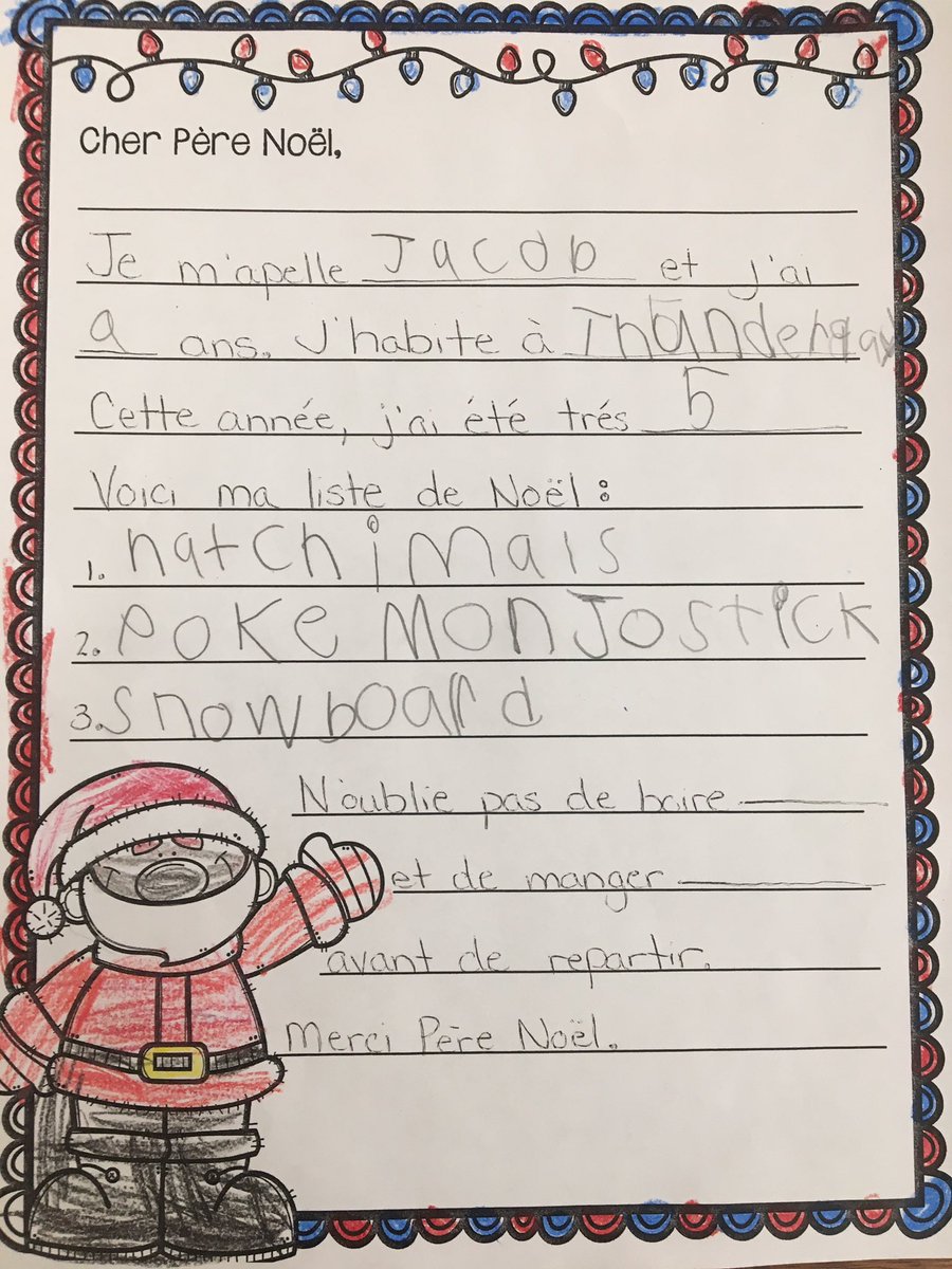 MlleFelice's tweet photo. Nous avons écrit les lettres au Père Noël 🎅❄️
Les amis have been learning to “dis les sons” (sound it out) when spelling new words! 
#firstgrade #writingcentres #noel https://t.co/7rnQWhKInc