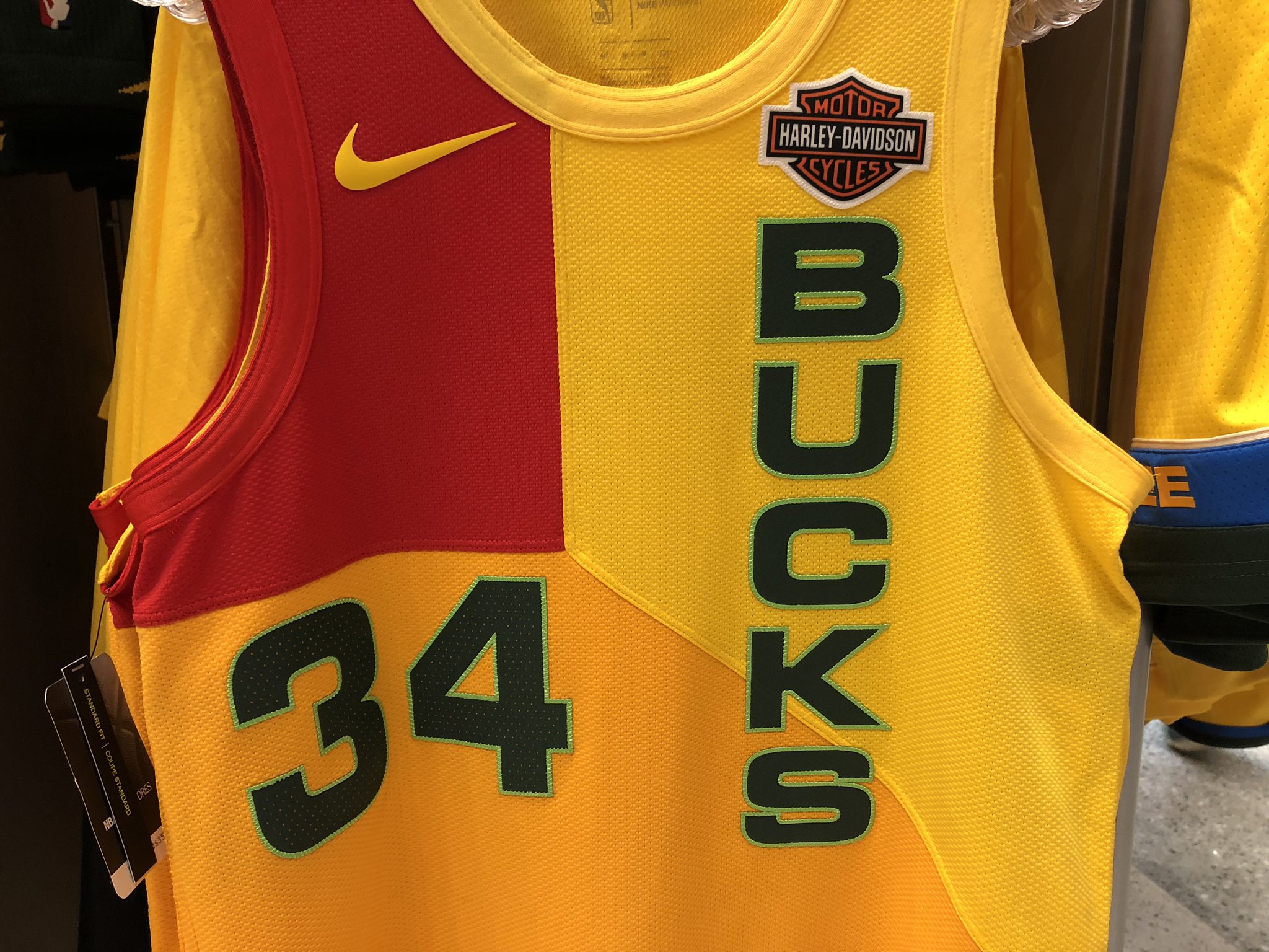 yellow and red bucks jersey