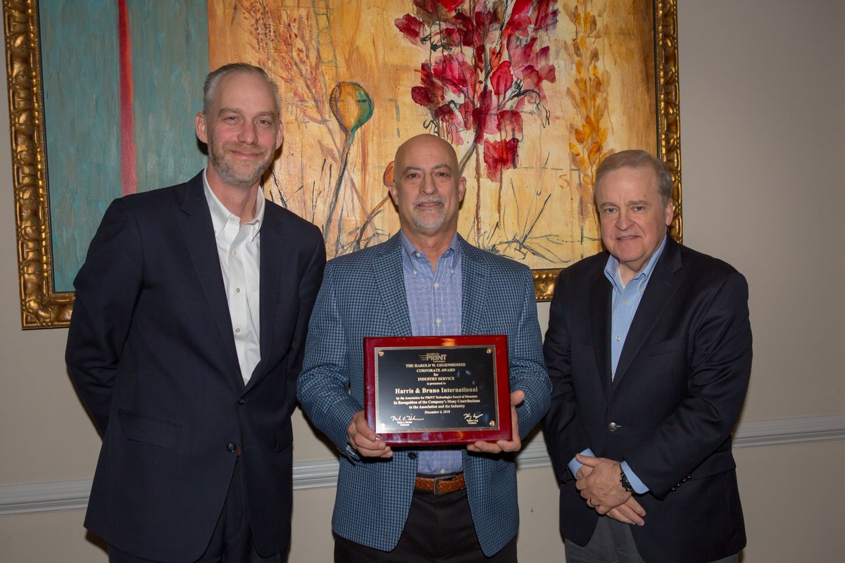 thePRINTevent's tweet photo. Congrats @APT_Tech #Gegenheimer Corporate Service Award Winner @harrisbruno #PRINTinnovation
#RedHotPRINT @thePRINTevent @WhatTheyThink @PrintMediaCentr #printing https://t.co/BdjQ14yj55 https://t.co/dHYqCe9d9z