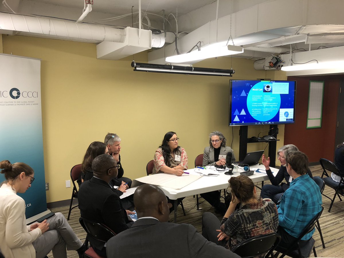 cooperation_ca's tweet photo. World Café for 2018-2019 #CCICAfrica strategic planning. Congrats to @Laura15avalos @sebavielmas and @NextGen4Dev for facilitating some excellent discussions! #Africa #CanadianAid #MoreThanASingleStory https://t.co/1R1cLJa2d2
