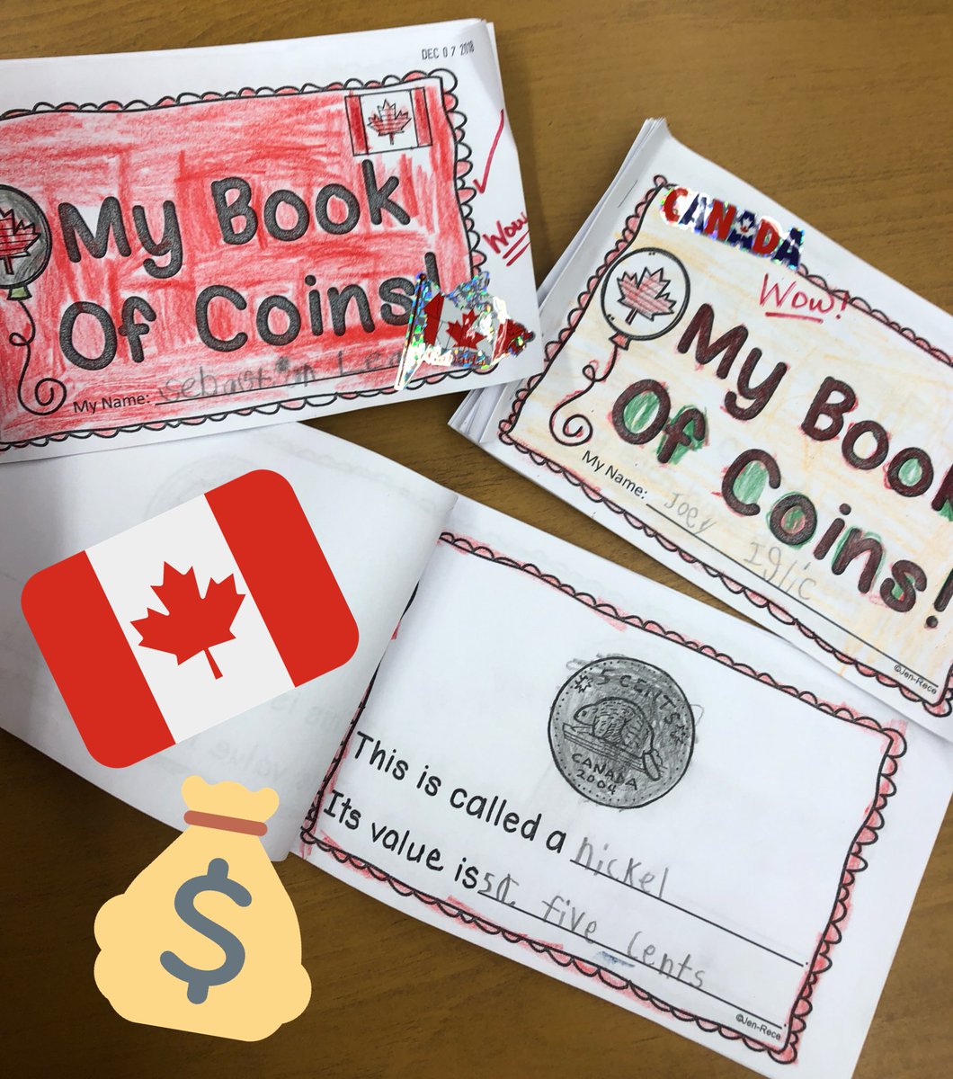 MrsWhaley_'s tweet photo. Thrilled to take home our #CanadianCoin books today! 🇨🇦💰📚 We are eager to record them in our #SnuggleUpandRead log too! Families, please practice reading this book throughout the week to help your child recall the names and values of our Canadian coins. @StPaul_CES #HCDSBMath https://t.co/Kt4kA1EATu