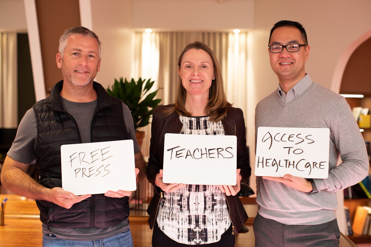 Dropbox's tweet photo. The Dropbox Foundation supports equal opportunities and basic freedoms. This #HumanRightsDay, we asked employees, “What gives you hope for a brighter future?” https://t.co/n293DF7NHg