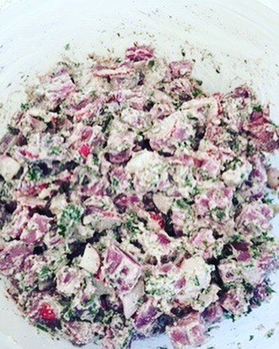 drjoend's tweet photo. Gluten free, dairy free and egg free, Dr. Joes purple potatoes made into vegan potato salad! 🍠😋
#yum #vegan #yycnaturopath #naturopathicdoctor #drjoend #food #purplepotatoes https://t.co/hQoaqZO4oz