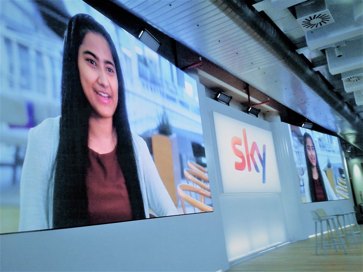 DebOishi's tweet photo. Delighted to present at the Sky UK CTO's Leadership Event. It was such a brilliant experience to meet the UK Sky CTO. Thank u @SkyScholarships for this wonderful opportunity. It was a pleasure to share the stage with another scholar @erhannah #LifeAtLife @workforsky @skybiggerpic https://t.co/M6NdTdxHZa