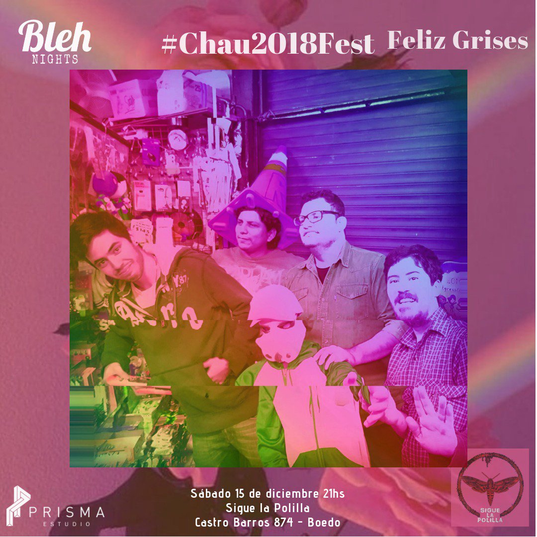 felizgrises's tweet photo. El sábado tocamos temas de nuestro reciente disco Fogón en las @BlehNights 
Sigue la Polilla (Castro Barros 874, CABA) https://t.co/TjtVMLb7IL