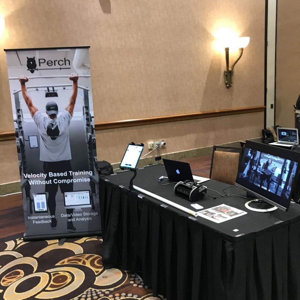 perchFit's tweet photo. Excited to be at the #MLB winter meetings technology expo! 

#VBT #strengthtraining #fitnesstechnology  #baseball #moveheavythingsfast https://t.co/fKD8V4pHNR