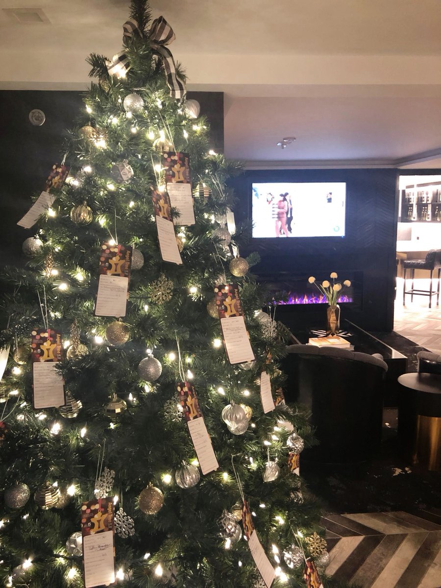 Take a look at our gorgeous #HolidayTree! We're taking part in the Salvation Army Angel Tree program and we've had so many wonderful residents step up and donate to the cause! 🎁🎄✨