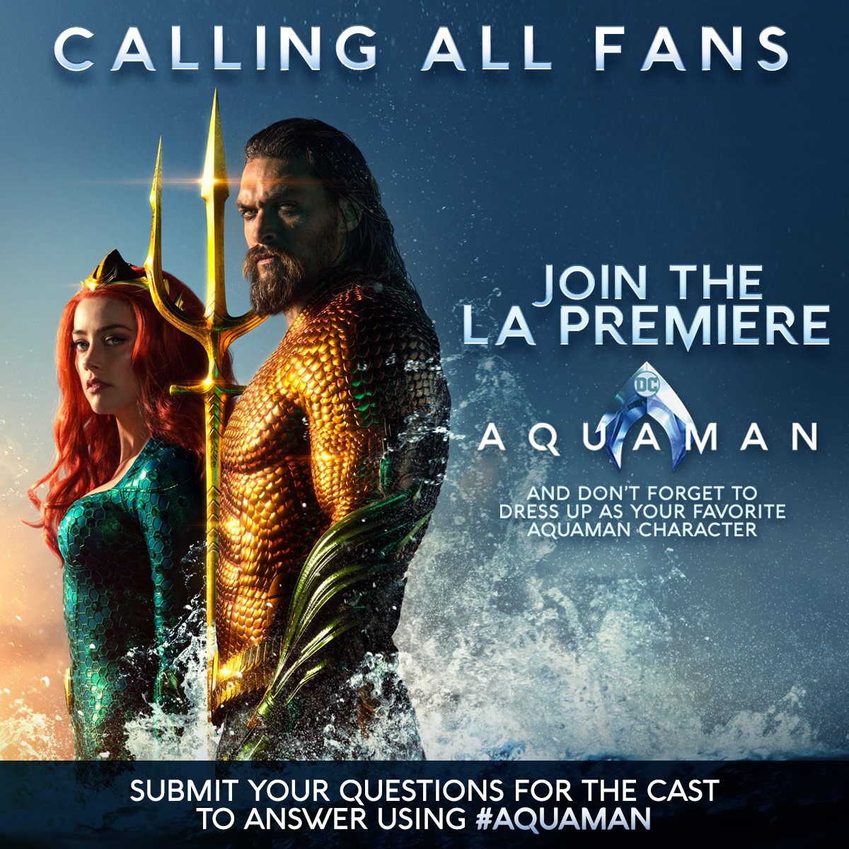 Aquaman Movie Los Angeles Calling All Aquaman Fans This Wednesday Head To The Chinesetheatres At 6pm Pt To Watch The Cast Of Aquaman Arrive At The La Premiere Submit Your Aquaman Movie Los Angeles Calling All Aquaman Fans This Wednesday Head To The Chinesetheatres At 6pm Pt To Watch The Cast Of Aquaman Arrive At The La Premiere Submit Your