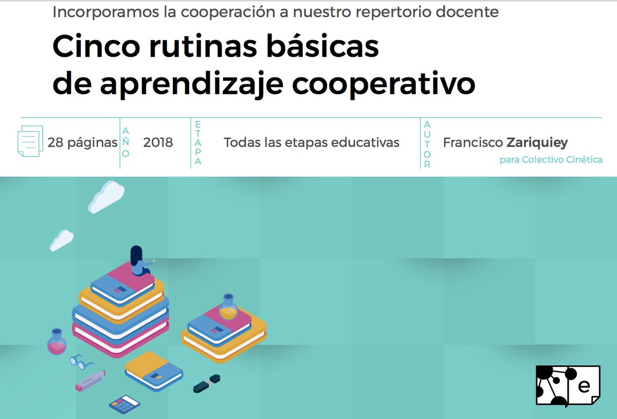 Cinco rutinas básicas de aprendizaje cooperativo, por Francisco Zariquiey y el Colectivo Cinética. Es más eficaz que muchos hagan poco, en lugar de que pocos hagan mucho.  bit.ly/2EepUM2 <a href="/franzariquiey/">Francisco Zariquiey</a> <a href="/cineticaeduca/">Colectivo Cinética</a> #aprendizajecooperativo
