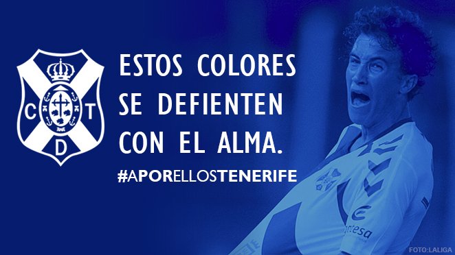 ¡ALMA-GARRA-LUCHA-PASIÓN! 💙⚽️
#AporellosTenerife 🙌