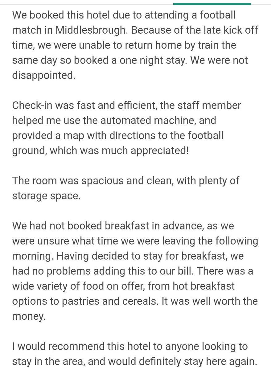 Another 5 star review, well done team 🌟🌟🌟🌟🌟