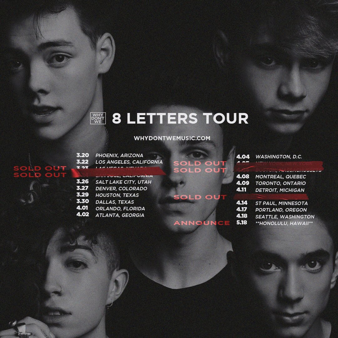 honolulu! we’re so excited to bring the #8LettersTour to you in may! can’t wait to see you there whydontwemusic.com