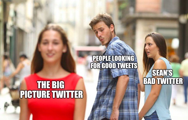 Sean Fennessey (@SeanFennessey) on Twitter photo 2018-12-10 21:14:52 We launched a Twitter feed for The Big Picture podcast: @TheBigPic. Follow for dank memes, bad takes, and links to podcasts. Love 2 tweet. We launched a Twitter feed for The Big Picture podcast: @TheBigPic. Follow for dank memes, bad takes, and links to podcasts. Love 2 tweet.