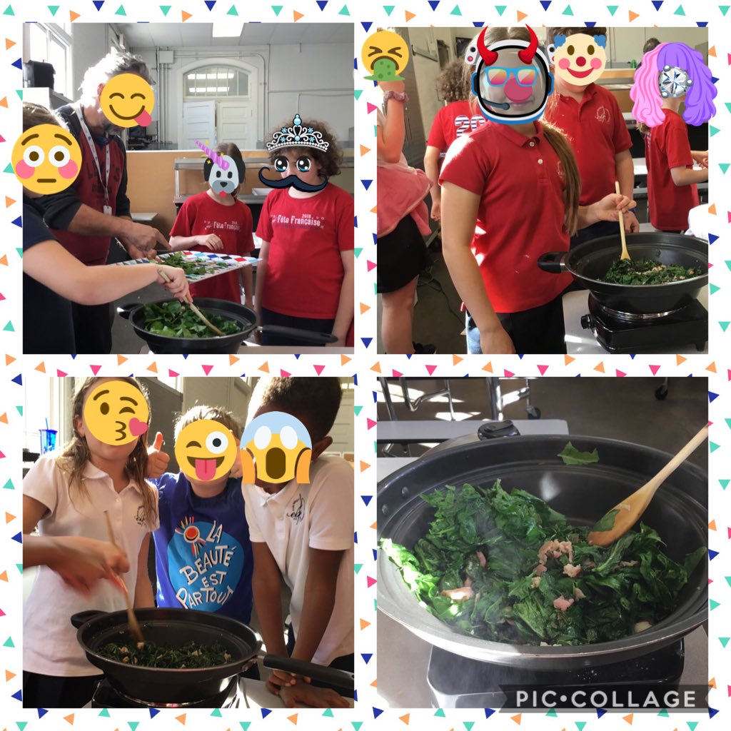 CM1A_US_EBNOLA's tweet image. Ensuite, on a coupé du bacon et on l&apos;a cuisiné avec de l&apos;ail pendant une ou deux minutes. Après ça, on a ajouté les petits morceaux de moutarde. Pour finir, on a mangé. La moutarde était amère, un peu croquante et le bacon était la partie la meilleure. Sophia #ClasseduGout