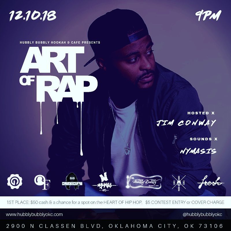 conwizy's tweet image. ART OF RAP | TONIGHT 

Last chance to qualify for #artofrapokc King of Kings tonight. Tonight’s winner will move on to the big show in February. $150 cash, a free music video courtesy of #ImagelineStudios, &amp;amp; much more.