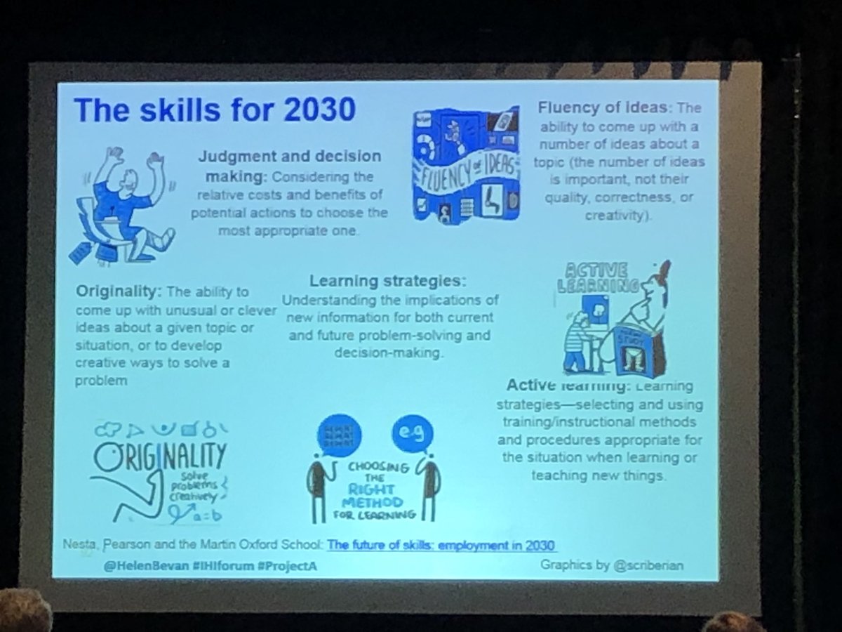 Skills leaders need for 2030, change agents need to grow horizontally (more competency) and vertically (more strategic, systemic and interdependent) @ceztransform <a href="/helenbevan/">Helen Bevan</a> #IHIForum