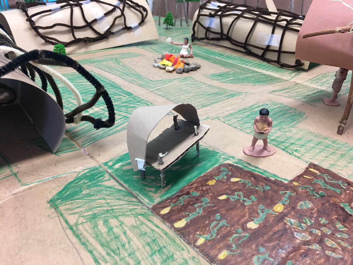 MrsLynchK's tweet photo. One student decided we needed a ‘scare-crow’ platform in our garden like the one we saw in our research. So she made one! Turned out great. @emerickelem1967 #lcps19 #pbl #allaboutPowhatans #learningisfun https://t.co/UN0uQFkDke